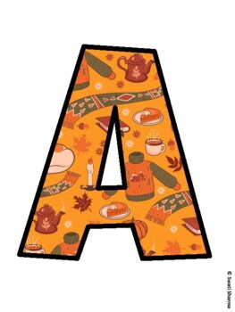 Fall, Autumn Bulletin Board Letters, Fall Hallway Display