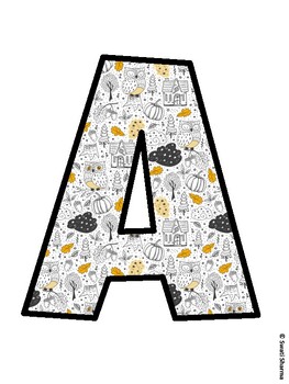 Fall, Autumn Bulletin Board Letters, Fall Hallway Display