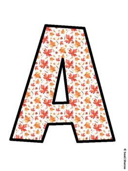 Fall, Autumn Bulletin Board Letters, Fall Hallway Display