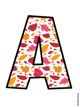 Fall, Autumn Bulletin Board Letters, Fall Hallway Display
