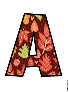 Fall, Autumn Bulletin Board Letters, Fall Hallway Display