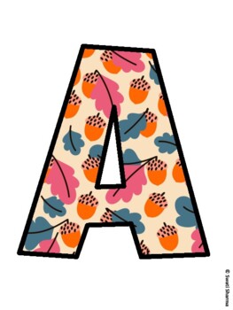 Fall, Autumn Bulletin Board Letters, Fall Hallway Display