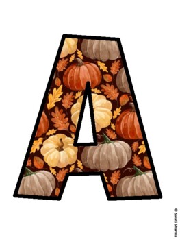 Fall, Autumn Bulletin Board Letters, Fall Hallway Display