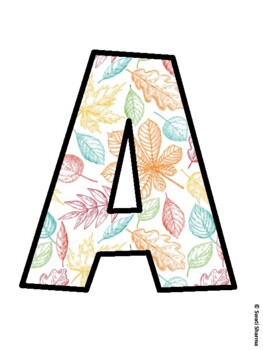 Fall, Autumn Bulletin Board Letters, Fall Hallway Display
