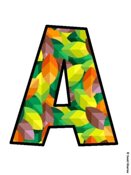 Fall, Autumn Bulletin Board Letters, Fall Hallway Display