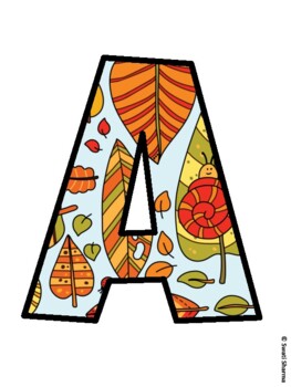 Fall, Autumn Bulletin Board Letters, Fall Hallway Display