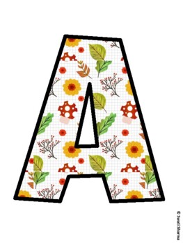 Fall, Autumn Bulletin Board Letters, Fall Hallway Display