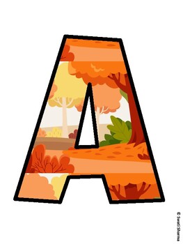 Fall, Autumn Bulletin Board Letters, Fall Hallway Display