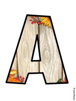 Fall, Autumn Bulletin Board Letters, Fall Hallway Display