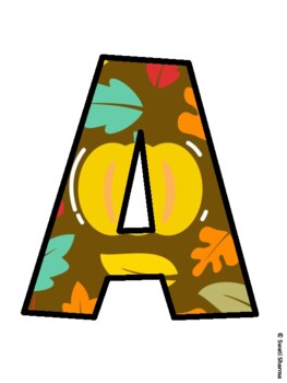 Fall, Autumn Bulletin Board Letters, Fall Hallway Display