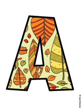 Fall, Autumn Bulletin Board Letters, Fall Hallway Display