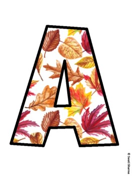 Fall, Autumn Bulletin Board Letters, Fall Hallway Display