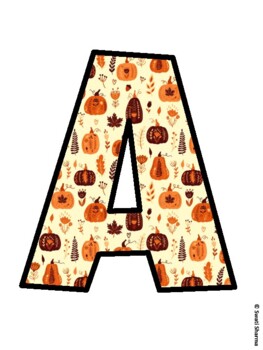 Fall, Autumn Bulletin Board Letters, Fall Hallway Display