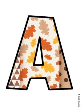 Fall, Autumn Bulletin Board Letters, Fall Hallway Display