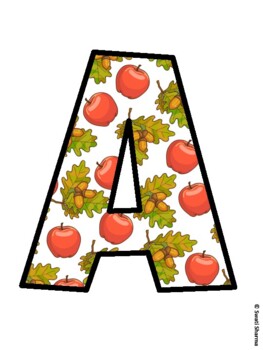 Fall, Autumn Bulletin Board Letters, Fall Hallway Display