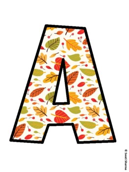 Fall, Autumn Bulletin Board Letters, Fall Hallway Display