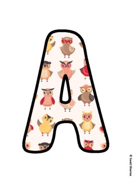 Fall, Birds, Owl Bulletin Board Letters, Fall Hallway Display