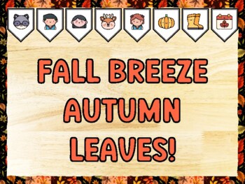 FALL BREEZE AUTUMN LEAVES! Fall Bulletin Board Kit & Door Décor
