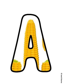 Fall, Corn, Maize Bulletin Board Letters, Fall Hallway Display