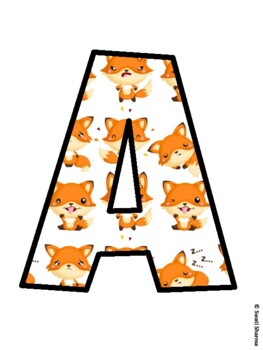 Fall, Fall, Fox Bulletin Board Letters, Fall Hallway Display