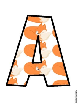 Fall, Fall, Fox Bulletin Board Letters, Fall Hallway Display