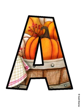 Fall, Fall, Harvest Bulletin Board Letters, Fall Hallway Display