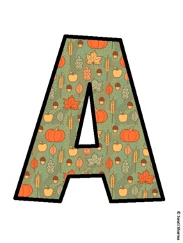 Fall, Fall, Harvest Bulletin Board Letters, Fall Hallway Display