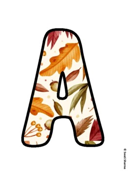 Fall, Fall Leaves Bulletin Board Letters, Fall Hallway Display