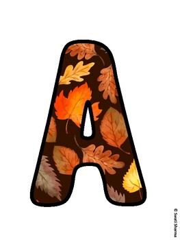 Fall, Fall Leaves Bulletin Board Letters, Fall Hallway Display
