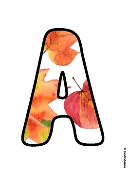 Fall, Fall Leaves Bulletin Board Letters, Fall Hallway Display