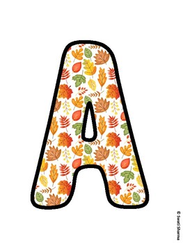 Fall, Fall Leaves Bulletin Board Letters, Fall Hallway Display