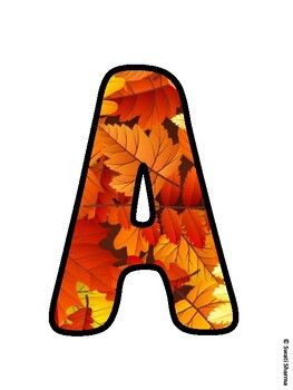 Fall, Fall Leaves Bulletin Board Letters, Fall Hallway Display