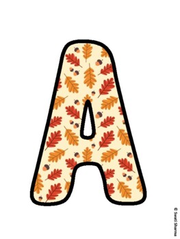 Fall, Fall Leaves Bulletin Board Letters, Fall Hallway Display