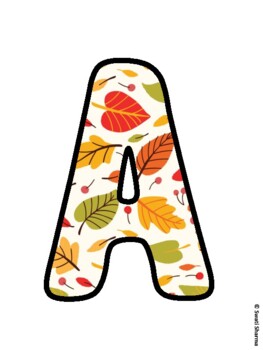 Fall, Fall Leaves Bulletin Board Letters, Fall Hallway Display