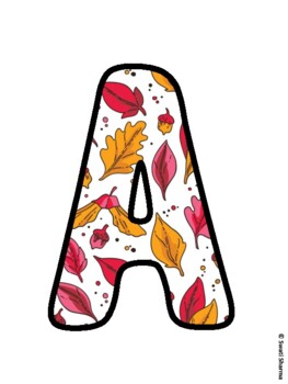 Fall, Fall Leaves Bulletin Board Letters, Fall Hallway Display
