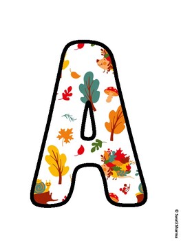 Fall, Fall Leaves Bulletin Board Letters, Fall Hallway Display