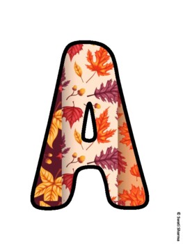 Fall, Fall Leaves Bulletin Board Letters, Fall Hallway Display