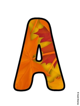 Fall, Fall Leaves Bulletin Board Letters, Fall Hallway Display