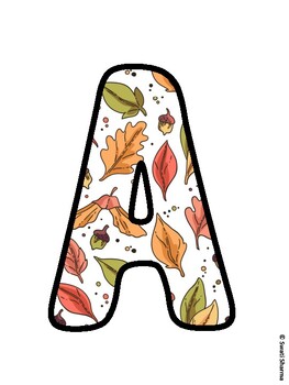 Fall, Fall Leaves Bulletin Board Letters, Fall Hallway Display