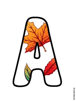 Fall, Fall Leaves Bulletin Board Letters, Fall Hallway Display
