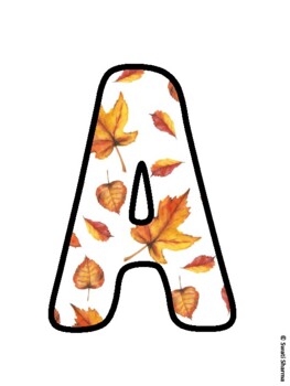 Fall, Fall Leaves Bulletin Board Letters, Fall Hallway Display