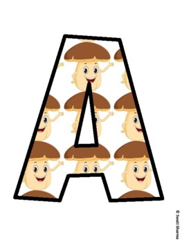 Fall, Fall, Mushroom Bulletin Board Letters, Fall Hallway Display