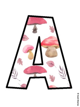 Fall, Fall, Mushroom Bulletin Board Letters, Fall Hallway Display