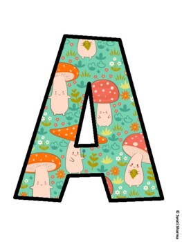 Fall, Fall, Mushroom Bulletin Board Letters, Fall Hallway Display