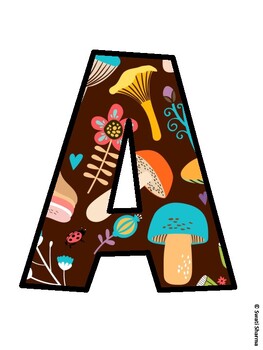 Fall, Fall, Mushroom Bulletin Board Letters, Fall Hallway Display