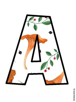 Fall, Fall, Mushroom Bulletin Board Letters, Fall Hallway Display