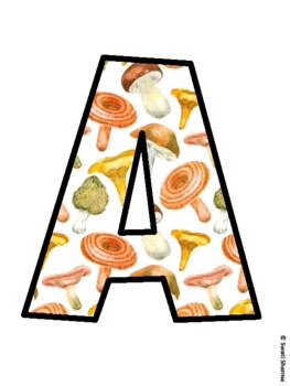 Fall, Fall, Mushroom Bulletin Board Letters, Fall Hallway Display