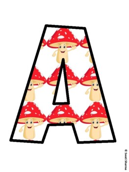 Fall, Fall, Mushroom Bulletin Board Letters, Fall Hallway Display