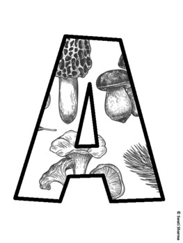 Fall, Fall, Mushroom Bulletin Board Letters, Fall Hallway Display