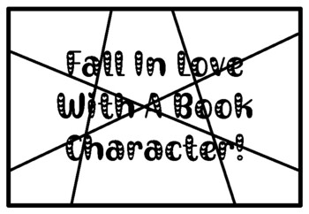 FALL IN LOVE WITH A BOOK CHARACTER!, Valentine’s Day Activity, Coloring Pages